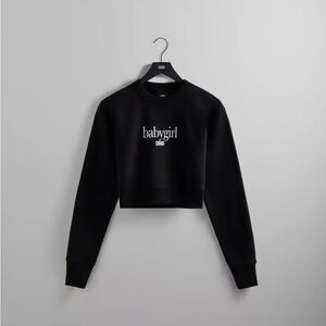KITH Aliyah cropped black sweatshirt crewneck